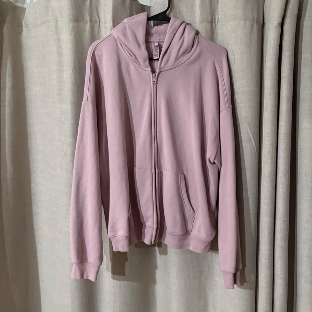 Aerie pink zip up hoodie